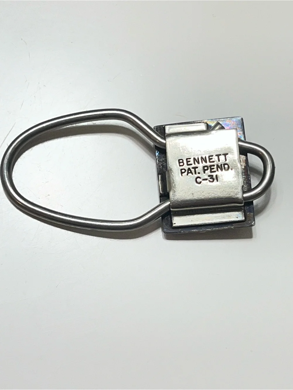 Vintage Bennett Pat. Pending C-31 Navajo Red Coral Sterling Silver Key Holder